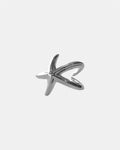 Silver open ring with starfish design elegant ocean-inspired jewelry