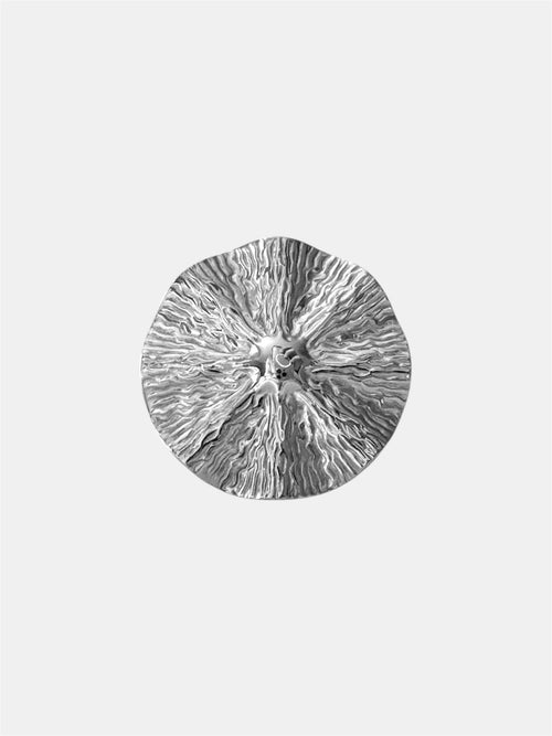 Silver textured metal ring elegant minimalist jewelry design