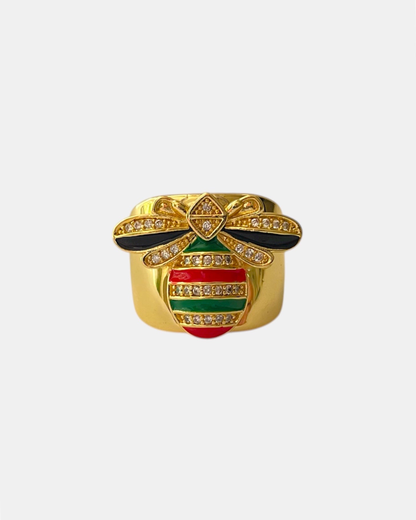 Χρυσό δαχτυλίδι με σχέδιο μέλισσας, διακριτικό και κομψό, ιδανικό για μοντέρνες και ιδιαίτερες εμφανίσεις.